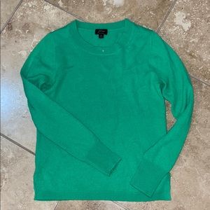 J Crew 100% cashmere sweater- kelly green